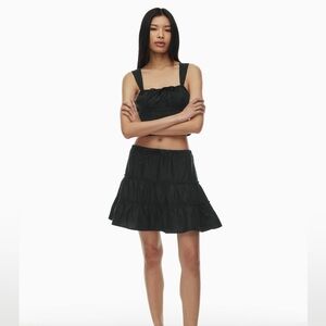 Aritzia Sunday Best Black Macaron Skirt Large